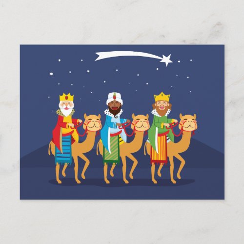 Three Wise Men On Camel Postcard