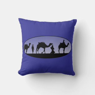 Three Wise Men on their journey Throw Pillow