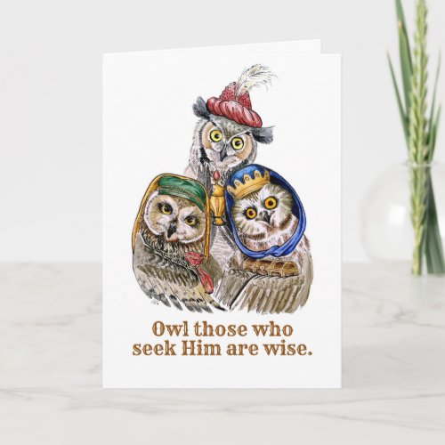 Three Wise Men _ Owls editable Card