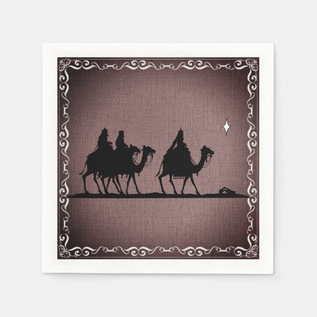 Three Wise Men Paper Napkins (Front)