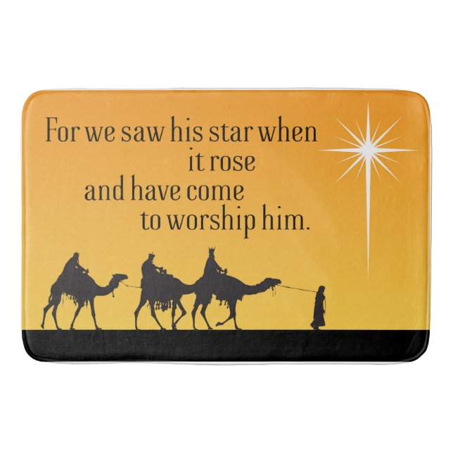 Three Wise Men Religious Christmas Doormat Bath Mat (Front)