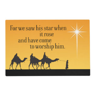 Three Wise Men Religious Christmas Placemat