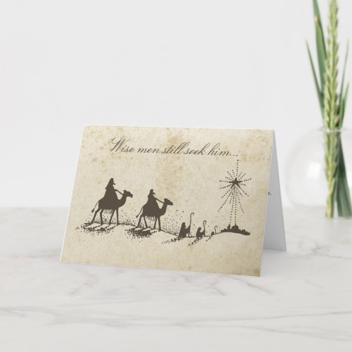 Three Wise Men Retro Charm Holiday Card