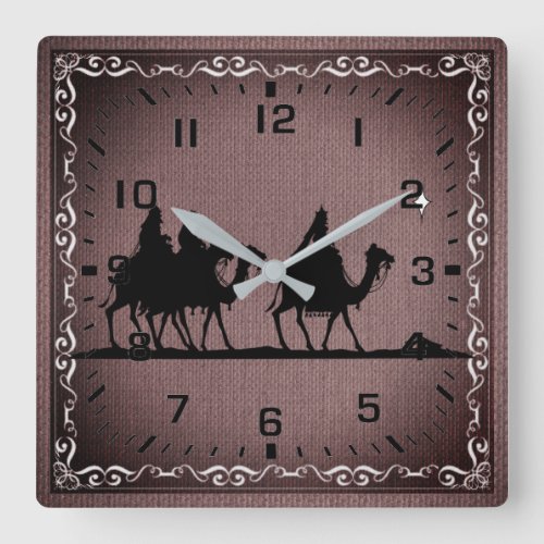 Three Wise Men Square Wall Clock