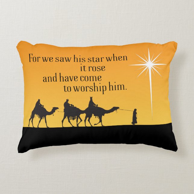 Three Wise Men Star of Bethlehem Christmas Accent  Accent Pillow (Front)