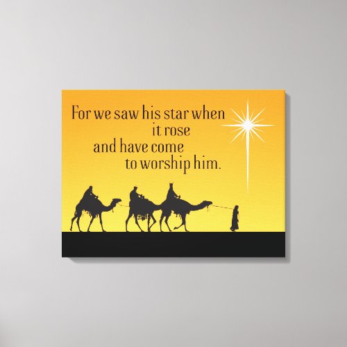 Three Wise Men Star of Bethlehem Christmas Canvas 