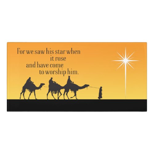 Three Wise Men Star of Bethlehem Christmas Door Sign