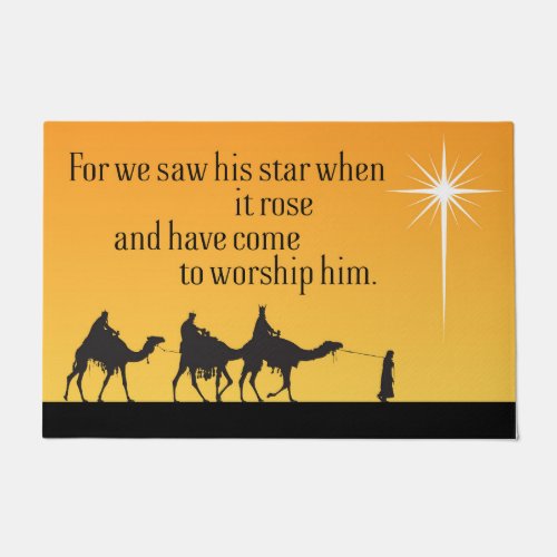 Three Wise Men Star of Bethlehem Christmas Doormat