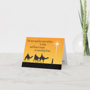 Three Wise Men Star of Bethlehem Christmas Holiday Card
