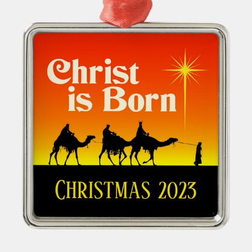 Three Wise Men Star of Bethlehem Christmas Metal Ornament