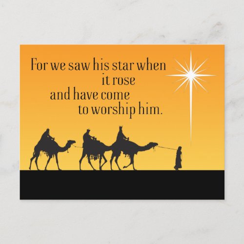 Three Wise Men Star of Bethlehem Christmas Postcar Postcard