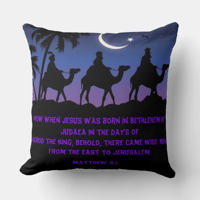 Three Wise Men Throw Pillow (Front)
