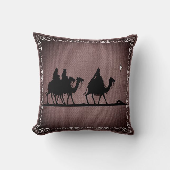 Three Wise Men Throw Pillow (Front)