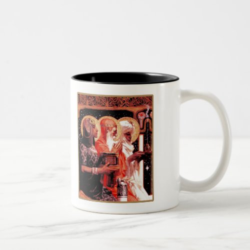 Three Wise Men Vintage Art Christmas Gift Two_Tone Coffee Mug