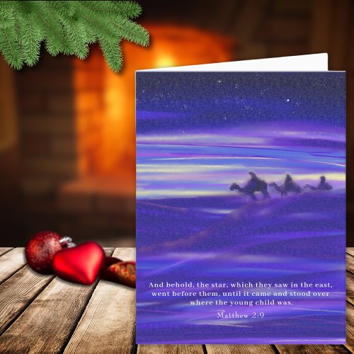 Three Wise Men Watercolor Christian Religious Holiday Card