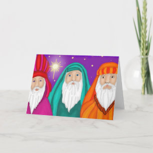 Three Wise Men Watercolor Christmas Card