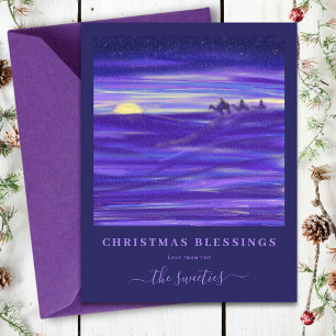 Three Wise Men Watercolor Custom Christmas Holiday Card