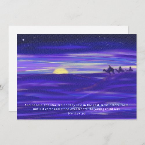 Three wise men watercolor Personalized Holiday Card