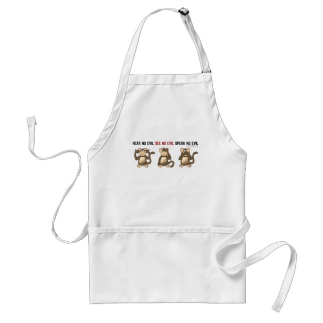 Three Wise Monkeys Aprons (Front)