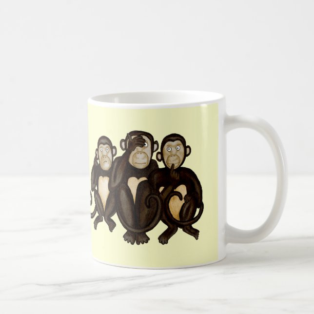 Three Wise Monkeys Coffee Mug (Right)