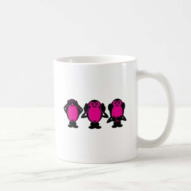 Three Wise Monkeys Coffee Mug (Right)
