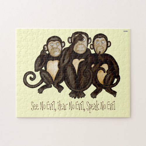 Three Wise Monkeys Jigsaw Puzzle