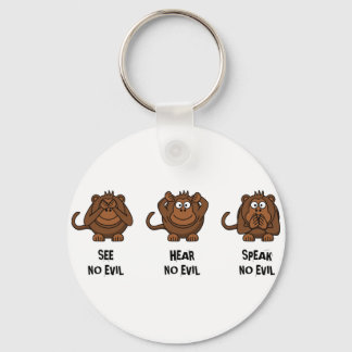 Three Wise Monkeys Keychain