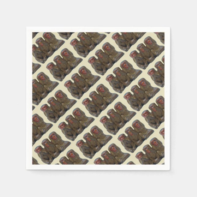 Three Wise Monkeys Napkins (Front)