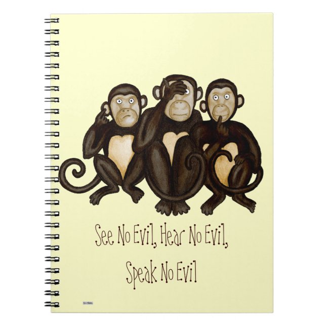 Three Wise Monkeys Notebook (Front)