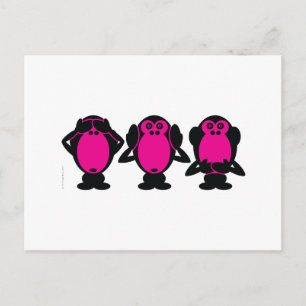 Three Wise Monkeys Postcard