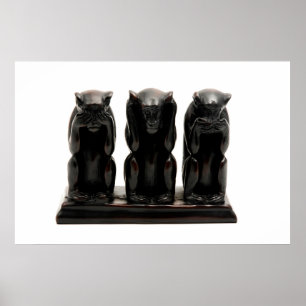 Three wise monkeys poster