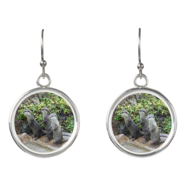 Three Wise Otters, Earrings (Front)