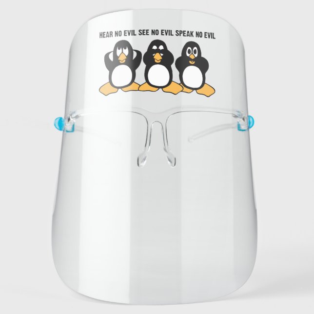 Three Wise Penguins Face Shield (Front)