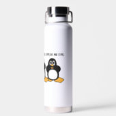 Three Wise Penguins Water Bottle (Back)