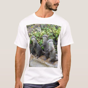 Three Wise Standing Otters, T-Shirt