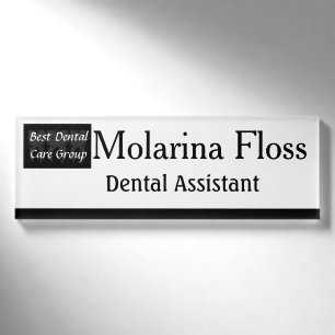 Three Wise Teeth Dentist Name Tag