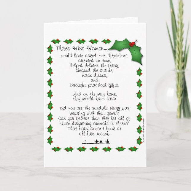 Three Wise Women Holiday Card (Front)
