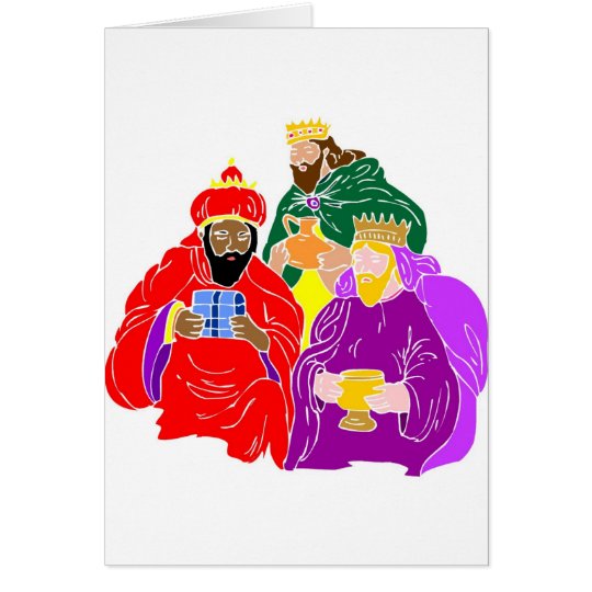 Three wisemen Christian artwork Card