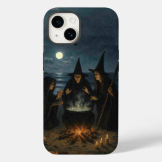 Three Witches Brew Cauldron Full Moon Beach Case-Mate iPhone 14 Case