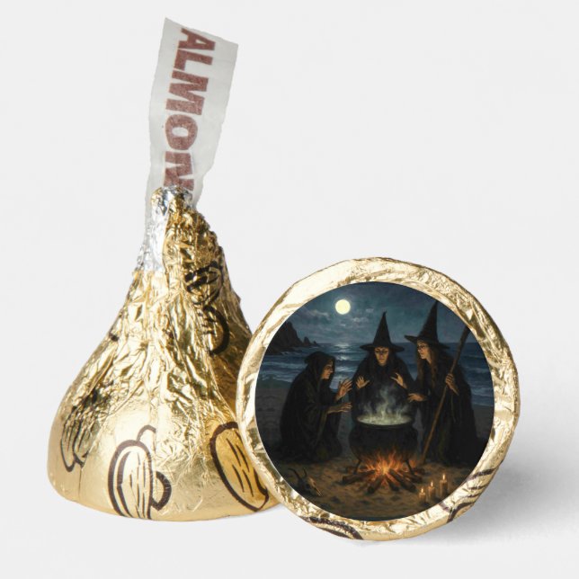 Three Witches Brew Cauldron Full Moon Beach  Hershey®'s Kisses® (Front)