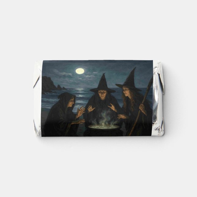 Three Witches Brew Cauldron Full Moon Beach  Hershey's Miniatures (Front)