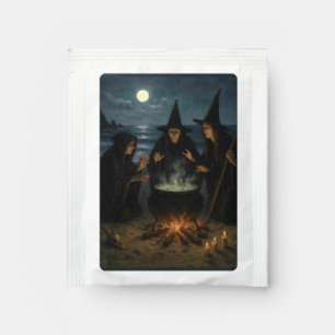 Three Witches Brew Cauldron Full Moon Beach Tea Bag Drink Mix