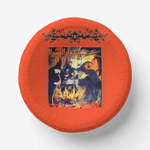 Three Witches Party Paper Bowl art