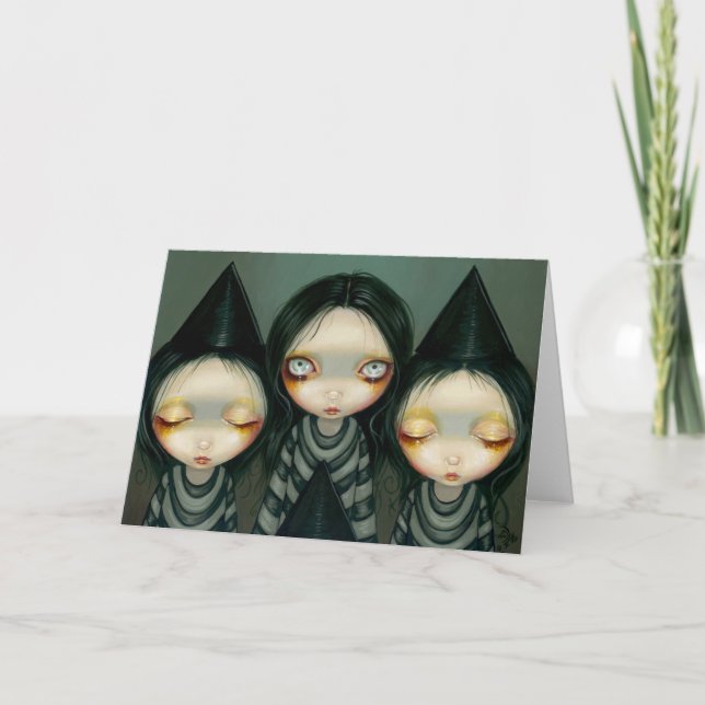 "Three Witchy Sisters" Greeting Card (Front)