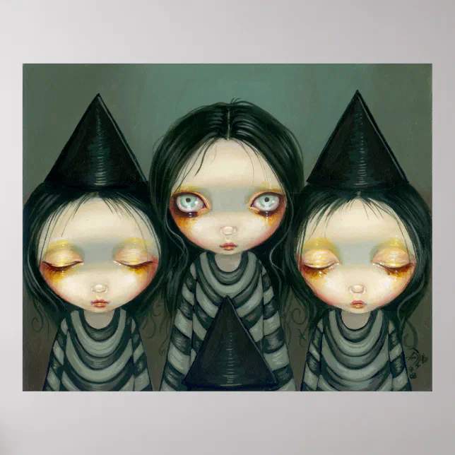 Three Witchy Sisters lowbrow gothic Art Print | Zazzle