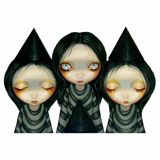 Three Witchy Sisters Photo Sculpture (Front)