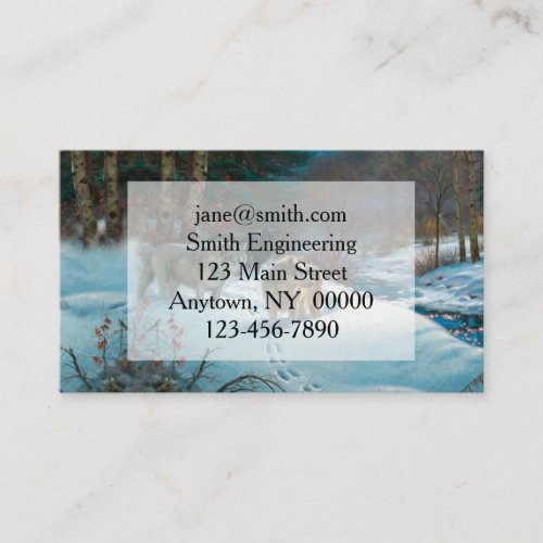 three wolves in the Winter Forest Business Card