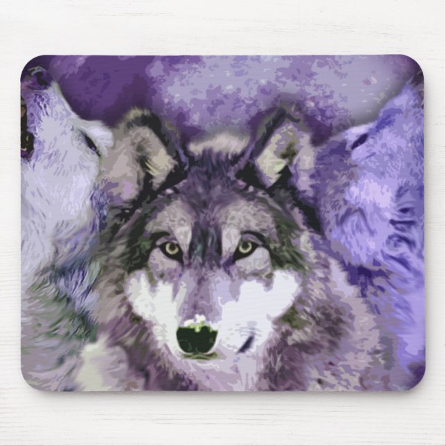 Three Wolves Mouse Pad (Front)