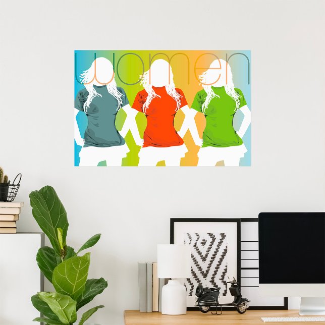 Three Women Colourful Poster (Creator Uploaded)