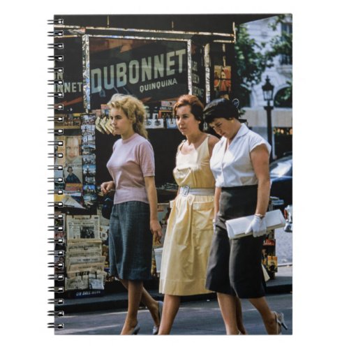 Three Women Paris Street Fashion Notebook